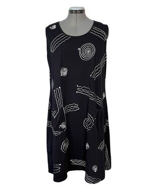 Parsley & Sage embroidered knit sleeveless dress with pockets 1X